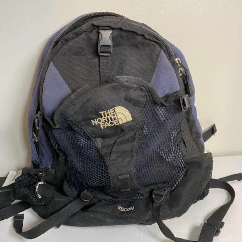 The North Face Recon Black Dark Gray Backpack Large - Picture 2 of 7